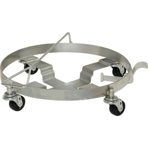 Vestil 1000 Lb Capacity Silver Drum Dolly With Handle And Tilt