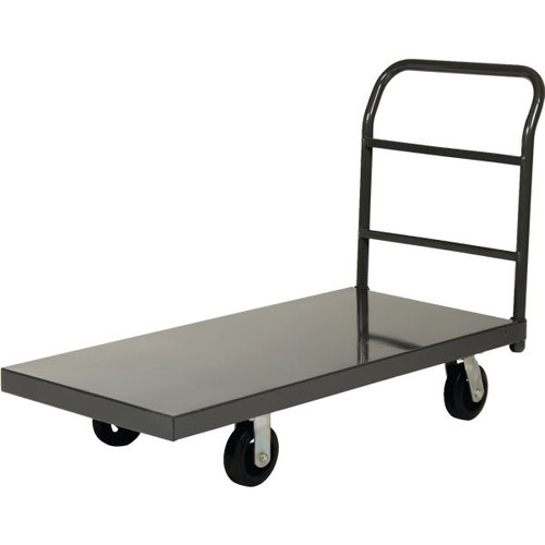 Vestil 2000 Lb Capacity Gray Steel Platform Truck With Rubber Casters