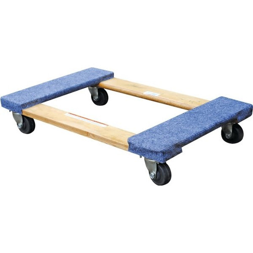 Vestil 900 Lb Capacity Tan Hardwood Carpet End Dolly 30" X 18"