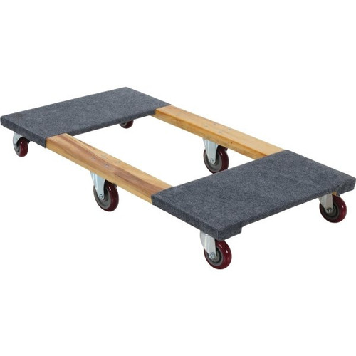 Vestil 1200 Lb Capacity Tan Hardwood Carpet End Dolly 48" X 24"