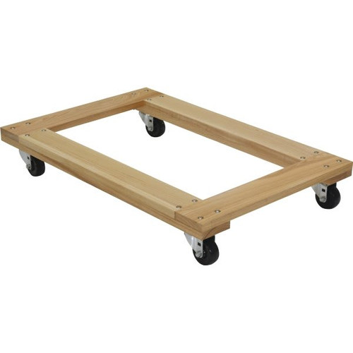 Vestil 900 Lb Capacity Tan Hardwood Open Deck Dolly 36" X 24"