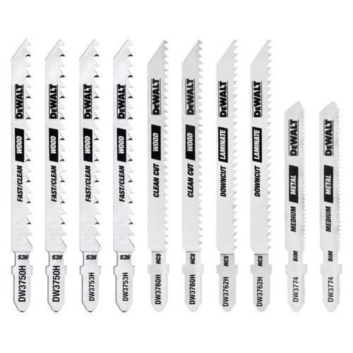 Dewalt 10-Piece T-Shank Jig Saw Blade Set