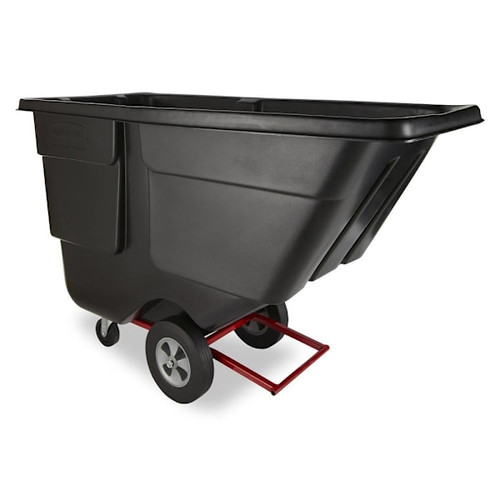 Rubbermaid Commercial Rotomolded Tilt Truck, Utility Duty, 1 Cu Yd, Black FG131400BLA