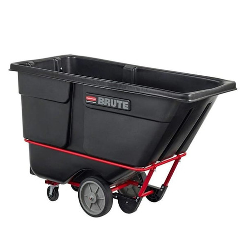 Rubbermaid Commercial BRUTE Rotomolded Tilt Truck, Heavy Duty, 1 Cu Yd, Black