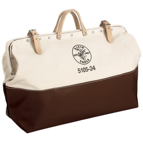 Klein Tools Tan High-Bottom Canvas Tool Bag 24"