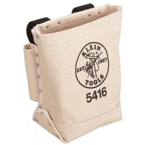 Klein Tools Beige Canvas Bull Pin And Bolt Bag 9"