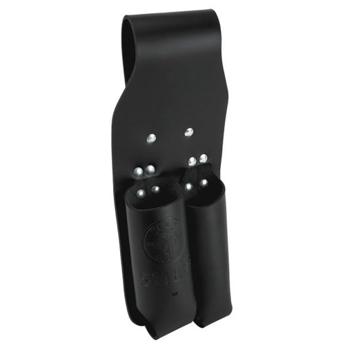 Klein Tools Black Leather Pliers And Rule Holder 12.5" With Tunnel Connection