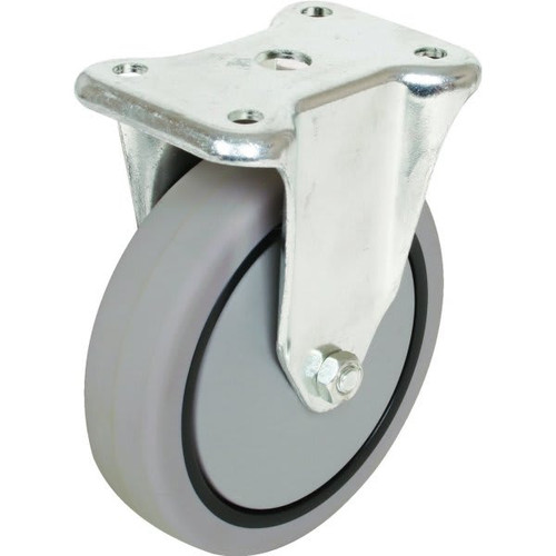 Shepherd 5" Gray Rubber Rigid Caster