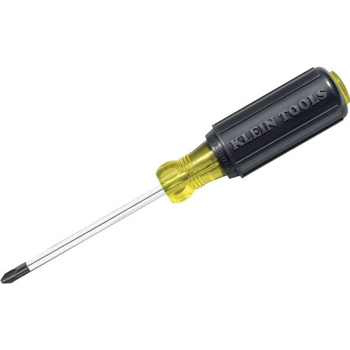 Klein Tools #2 Phillips Screwdriver, 4" Round Shaft, Cushion-Grip Handle