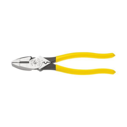 Klein Tools 9'' High-Leverage Side-Cutting Connector Crimping Pliers