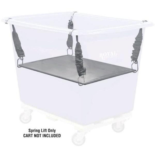 Royal Basket Trucks Spring Platform Lift For 12 Bushel Poly Truck, Gray