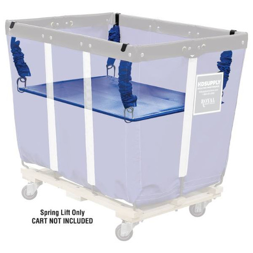 Royal Basket Trucks 20 Bushel 28 In. W X 44 In. L Vinyl Basket Truck Spring Lift, White