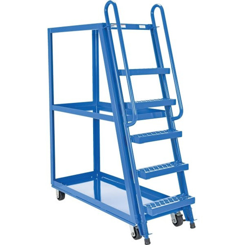 Vestil Blue 3-Shelf Hi-Frame Stock Picker Truck 22 X 52"
