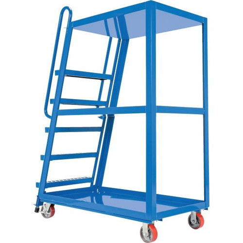 Vestil Blue High Frame Cart 28 X 52" With Poly-On-Steel Casters