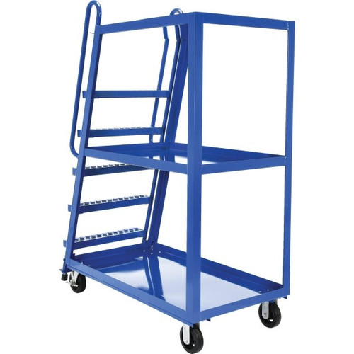 Vestil Blue High Frame Cart 28 X 52"With Rubber-On-Steel Casters