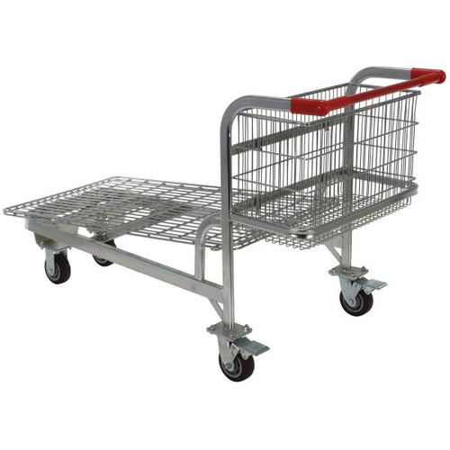 Vestil Silver Nestable Wire Cart 28.75 X 59.25 X 36.75"