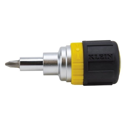 Klein Tools 6-In-1 Ratcheting Stubby Screwdriver