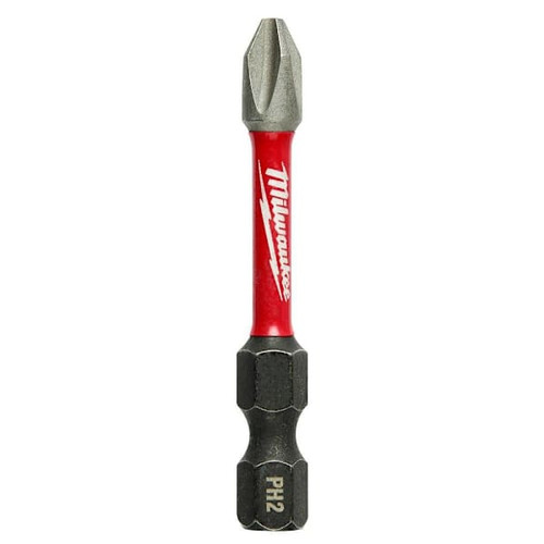 Milwaukee Shockwave 2" Impact Phillips #2 Power Bit, Package Of 5