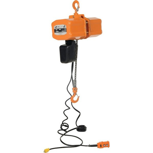 Vestil 1000 Lb Capacity Orange Economy Chain Hoist With 1 Phase Container
