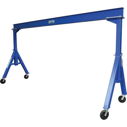 Vestil 4000 Lb Capacity Blue Steel Adjustable Height Gantry Crane 15' X 7'