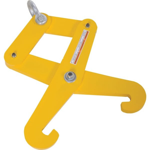 Vestil 3 Ton Yellow Steel Heavy-Duty Beam Tong 10" Max Beam Width
