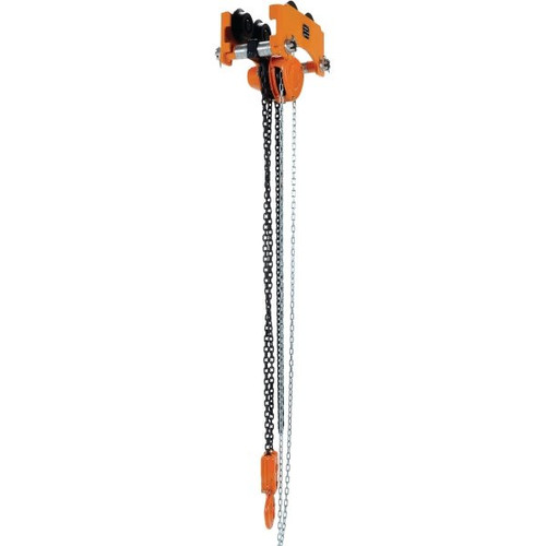 Vestil 6000 Lb Capacity Low Headroom Combination Chain Hoist And Trolley Push