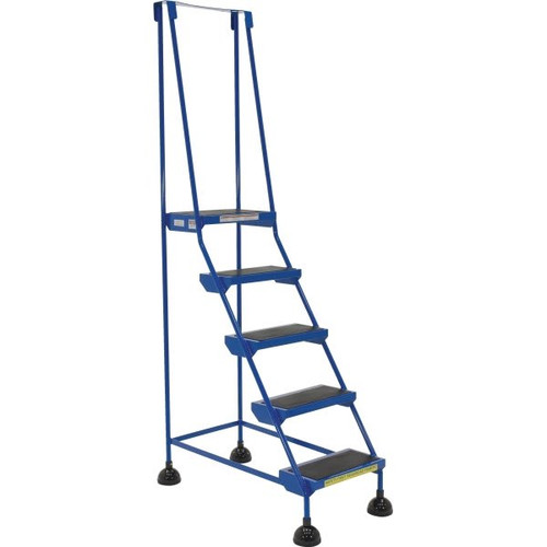 Vestil Blue 5-Step Spring Loaded Rolling Ladder 38.06"
