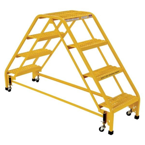 Vestil Grip Strut 4-Step Double Sided Portable Ladder 65.56 X 19.31"