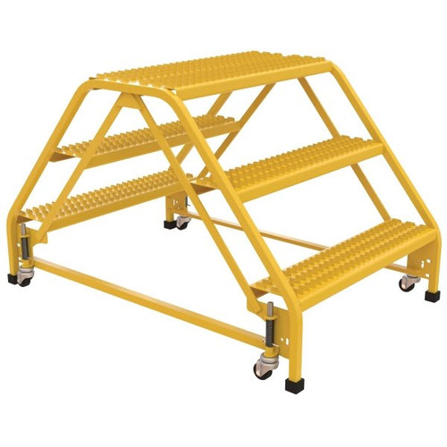 Vestil Grip Strut 3-Step Double Sided Portable Ladder 48.81 X 32.75"