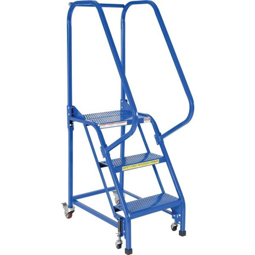 Vestil Perforated 3-Step Portable Warehouse Ladder 34.31"