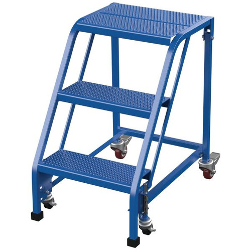 Vestil Perforated 3-Step No Handrail Portable Warehouse Ladder 31.56"