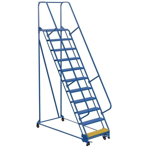Vestil Grip Strut 12-Step Portable Warehouse Ladder 87.63"