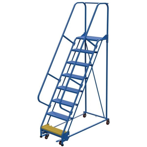 Vestil Perforated 8-Step Portable Warehouse Ladder 63.19 X 29.75"