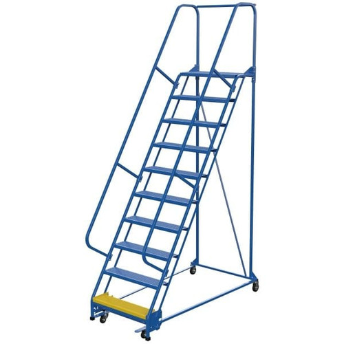 Vestil Perforated 10-Step Portable Warehouse Ladder 75.13 X 38.94"