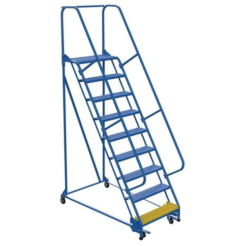 Vestil Perforated 9-Step Portable Warehouse Ladder 68.88 X 38.94"