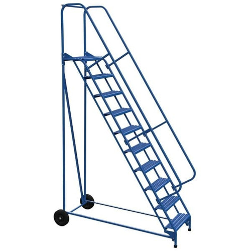 Vestil 58° Grip Strut 10-Step Roll-A-Fold Ladder 78.88 X 34.25"