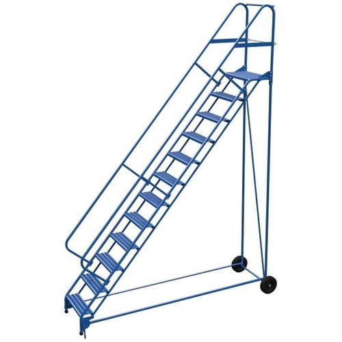 Vestil 50° Grip Strut 12-Step Roll-A-Fold Ladder 113.31 X 34.25"