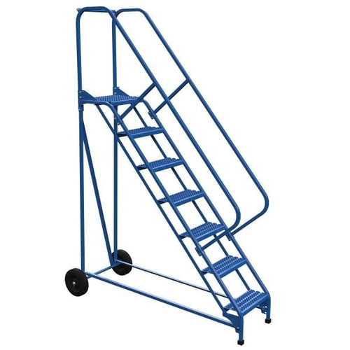 Vestil 50° Grip Strut 7-Step Roll-A-Fold Ladder 70.81 X 28"