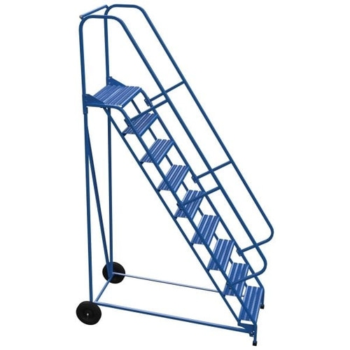 Vestil 58° Grip Strut 9-Step Roll-A-Fold Ladder 72.56 X 34.25"
