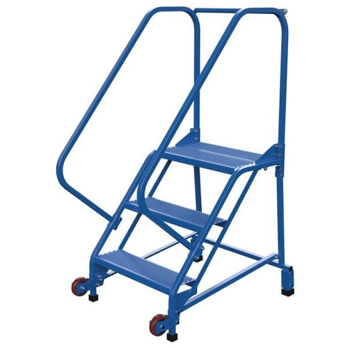 Vestil 50° Perforated 3-Step Tip-N-Roll Ladder 38.5 X 29.5"