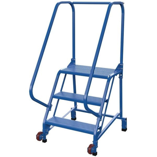 Vestil 58° Perforated 3-Step Tip-N-Roll Ladder 35.81 X 29.5"