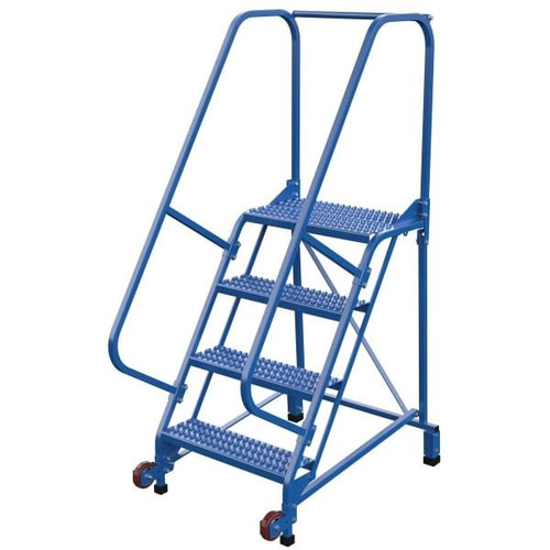 Vestil 58° Grip Strut 4-Step Tip-N-Roll Ladder 42.06 X 29.5"