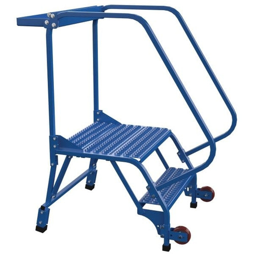 Vestil 58° Grip Strut 2-Step Tip-N-Roll Straddle Ladder 44.19 X 29.5"