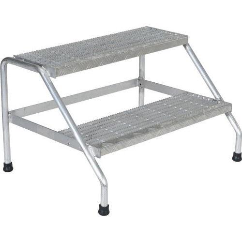 Vestil 2-Step Wide Welded Aluminum Step Stand 24.56 X 32.81"