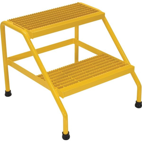 Vestil Yellow 2-Step Welded Aluminum Step Stand 24.56 X 22.81"