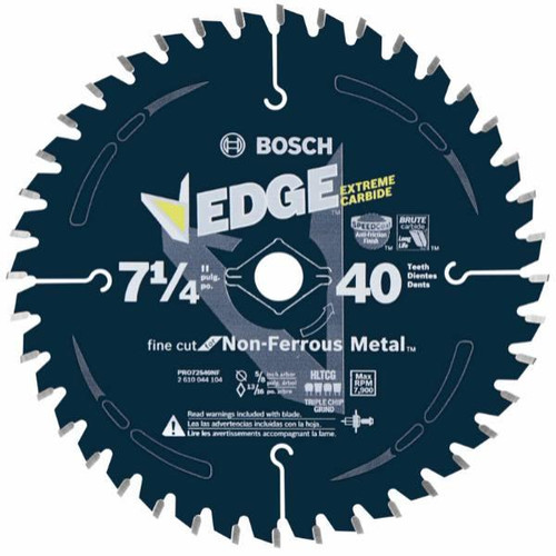 Bosch 7-1/4 Inch 40 Tooth Edge Non-Ferrous Metal-Cutting Circular Saw Blade