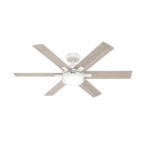 Hunter Fan 52" Georgetown Hunter Fanexpress Ceiling Fan With Led, Fresh White 51880