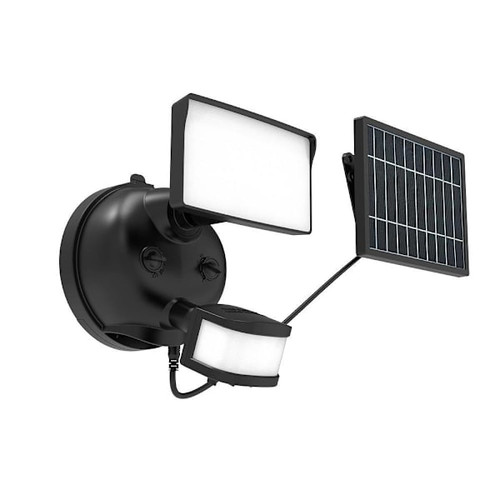Cooper Lighting Next Gen Solar-Powered LED Security Floodlight 1 Head W/ Motion SEC1HSSOLMBLK