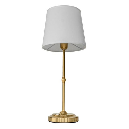 American Tack & Hardware Galena Rechargeable Table Lamp W/ Cloth Style Shade BL-11GALE-BG