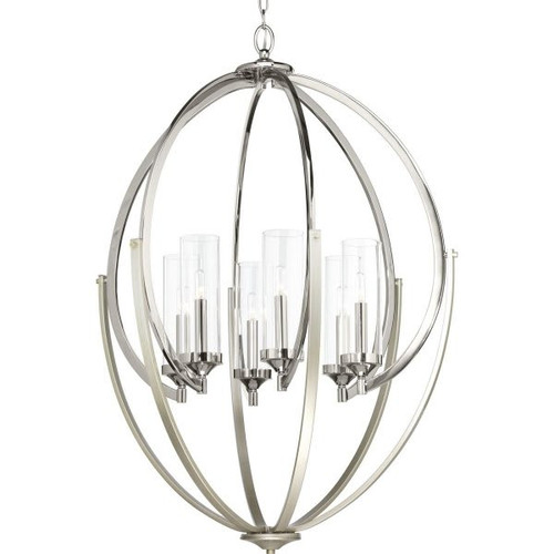 Progress Lighting Evoke 6-Light Indoor Chandelier (Glass) P400026-104
